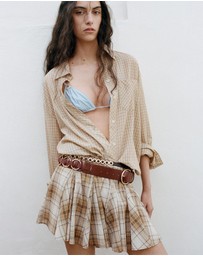 M.N.G - Pleated Check Skirt