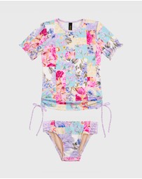 Aqua Blu Kids - Meadow Short Sleeve Rash Vest Set - Kids