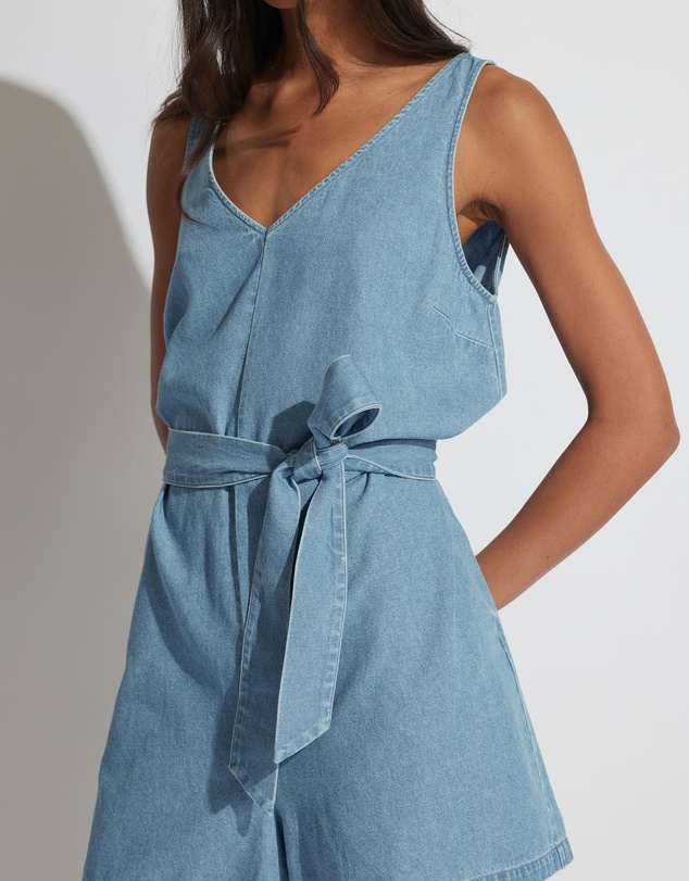 Decjuba - Sia Denim Sleeveless Playsuit