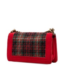 Pre-Loved by Azura Reborn - Pre-Loved Old Medium Quilted Tweed and Velvet Boy Flap