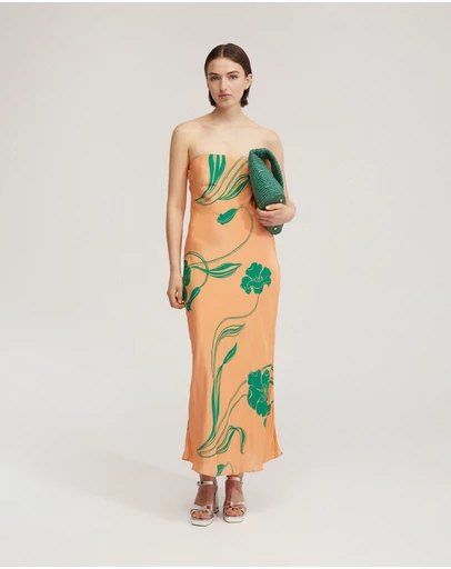 Oxford - Rio Strapless Printed Dress