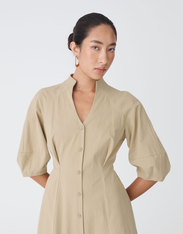 Forcast - Lyn Lantern Sleeve Shirt Dress
