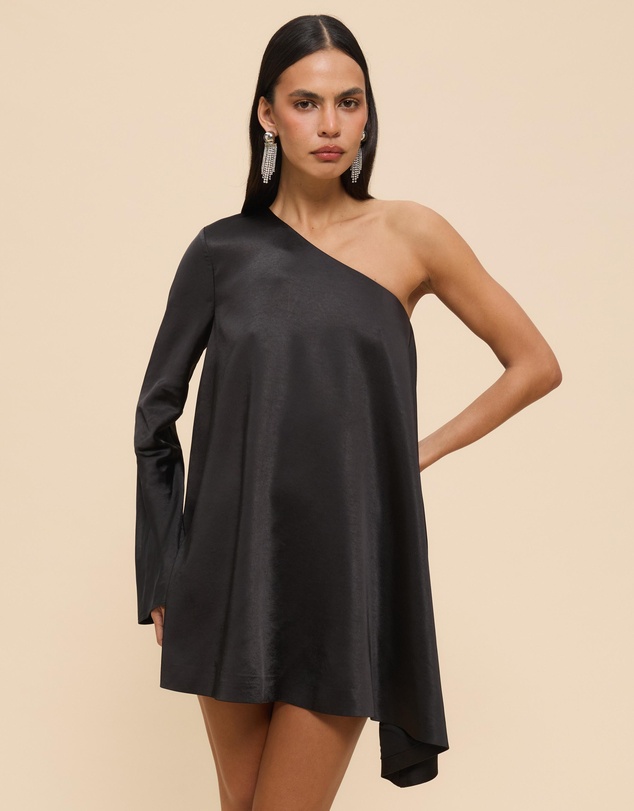 CHANCERY - Zara Long Sleeve Asymmetric Mini Dress