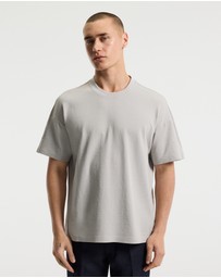 Calibre - Loose Fit Crepe T-shirt Light Grey