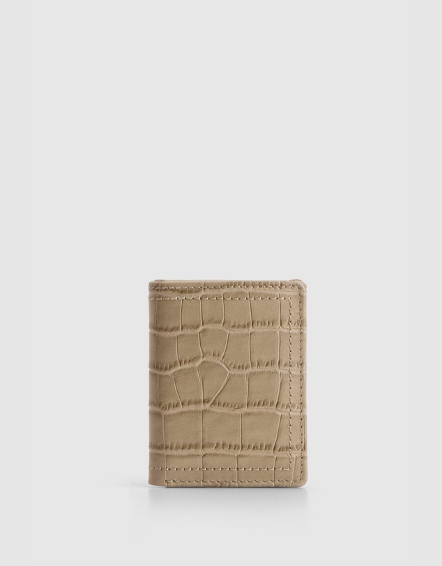 Evity - Dahlia Leather Croc Credit Card