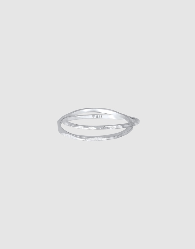 Elli Jewelry - Hammered Band Ring in 925 Silver