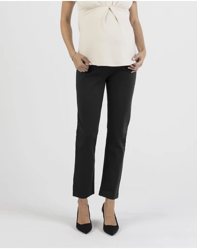 Angel Maternity - Maternity Straight Cut Ponti Work Pants