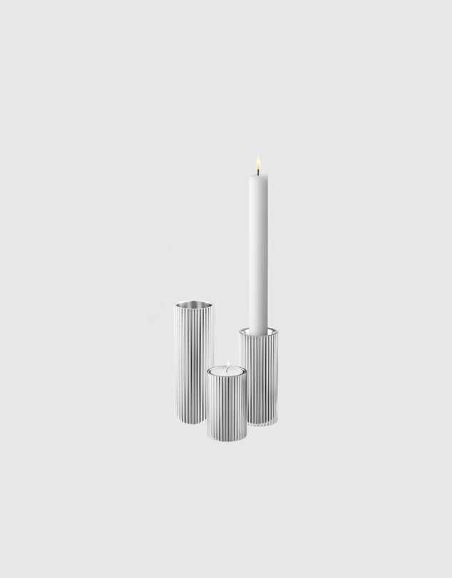 Georg Jensen - Bernadotte Tealight & Taper 3 pieces