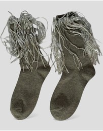 High Heel Jungle - Bowie Cotton Socks With Glitter Fringe