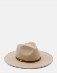 Morgan & Taylor - Dove Wool Fedora in Beige
