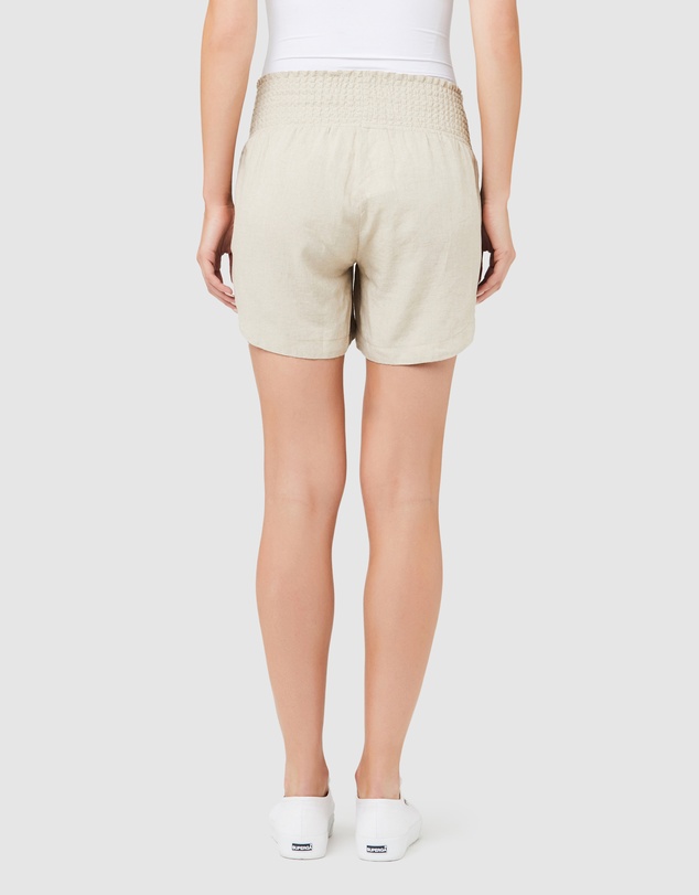 Ripe Maternity - Indi Shirred Linen Short