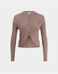 Forcast - Abaya Button Crop Knit