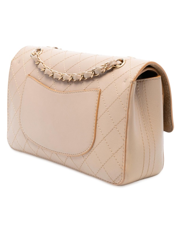 Pre-Loved by Azura Reborn - Pre-Loved Medium Classic Calfskin Wild Stitch Double Flap
