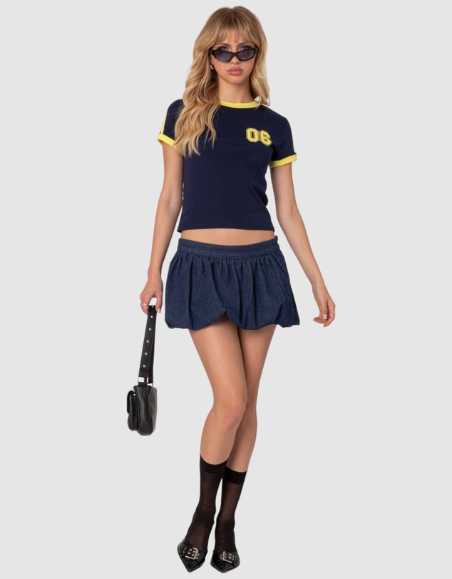EDIKTED - Denim Bubble Micro Skort