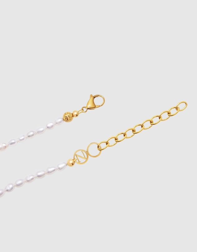 Nialaya Jewellery - Pearl Cross Choker