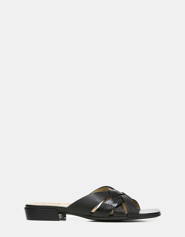 Naturalizer - Ashford Slide - Black Lizard/Leather