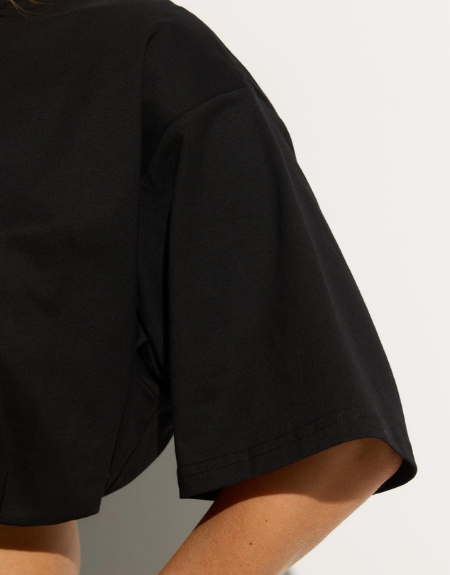 Dazie - Delaney Bubble Hem Cropped Tee