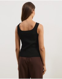 Atmos&Here - Elly Square Neckline Knit Tank