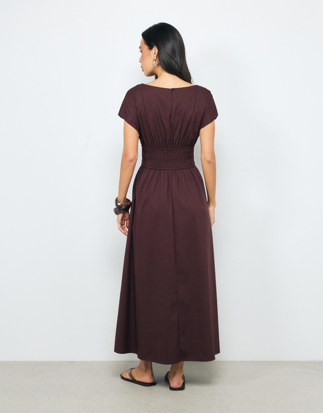 AERE - Runa Shirred Waist Midi Dress