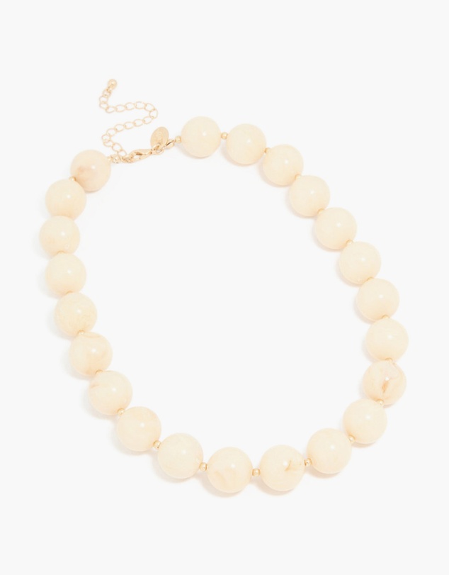 Lovisa - Gold Neutral Marble Beaded Necklace