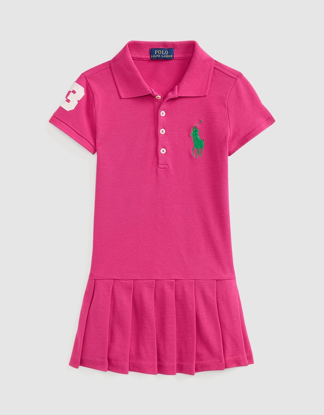Polo Ralph Lauren - Big Pony Stretch Mesh Polo Dress - Kids