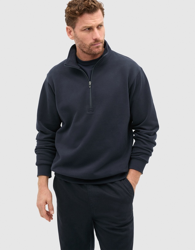 Seed Heritage - Half Zip Brushed Sweat