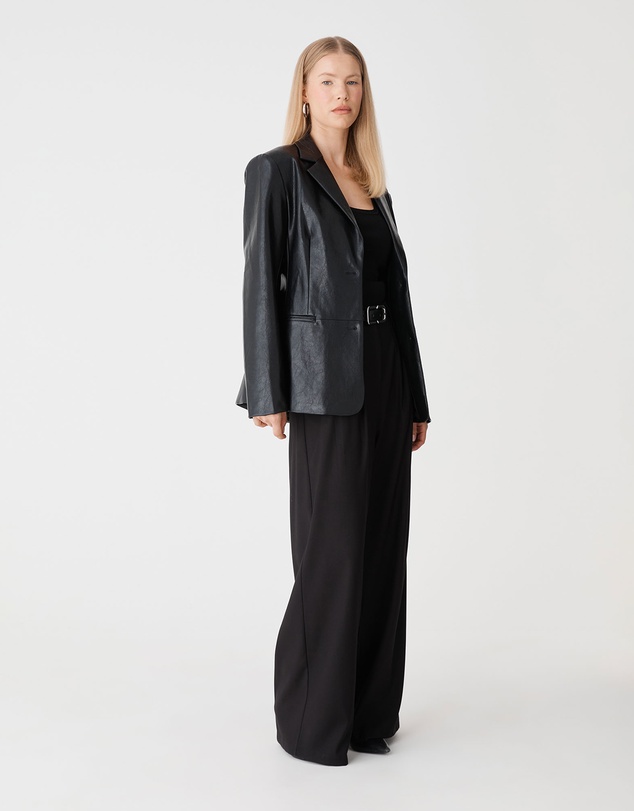 Forcast - Shay Faux Leather Blazer