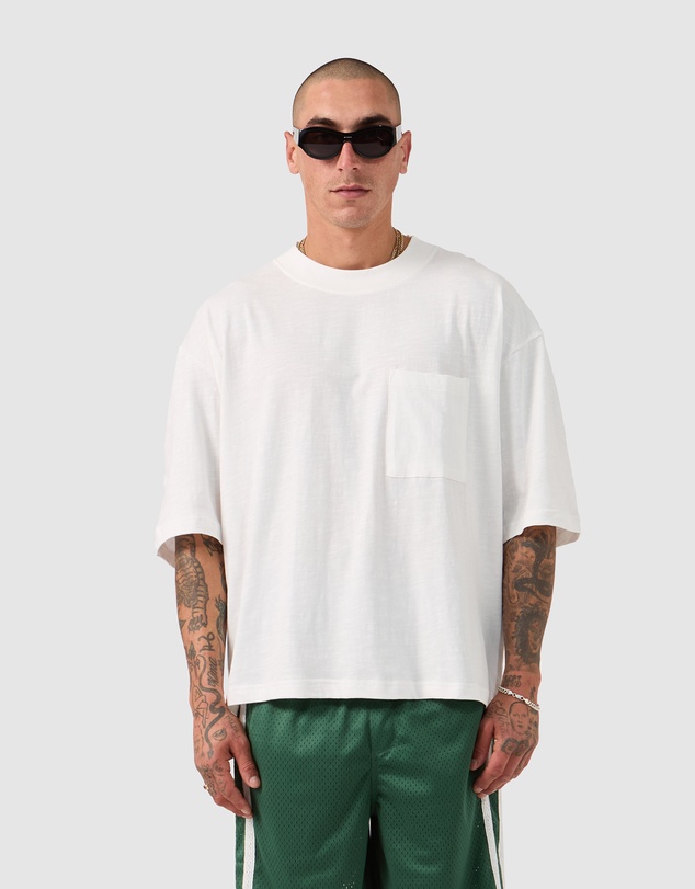 Zanerobe - Cropped Slub Flow Tee Vintage White