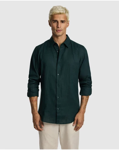 yd. - Malta Smart Slim Linen Shirt