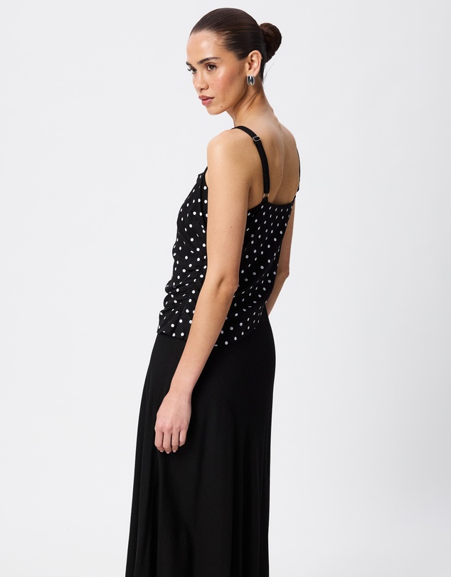 Tussah - Danielle Polka Dot Scarf Bodice Maxi Dress