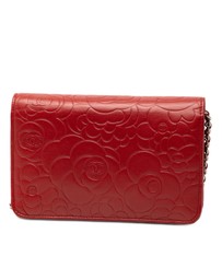 Pre-Loved by Azura Reborn - Pre-Loved CC Embossed Lambskin Camellia Wallet On Chain