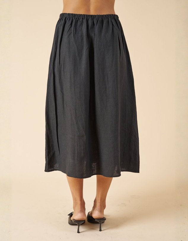 CAMIXA - Maddie Linen Midi Skirt
