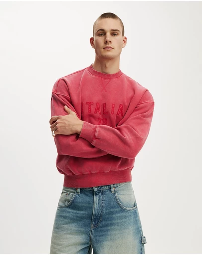 Cotton On - Oversized Graphic Crew Sweater