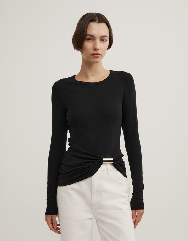 Witchery - Metal Trim Long Sleeve Top