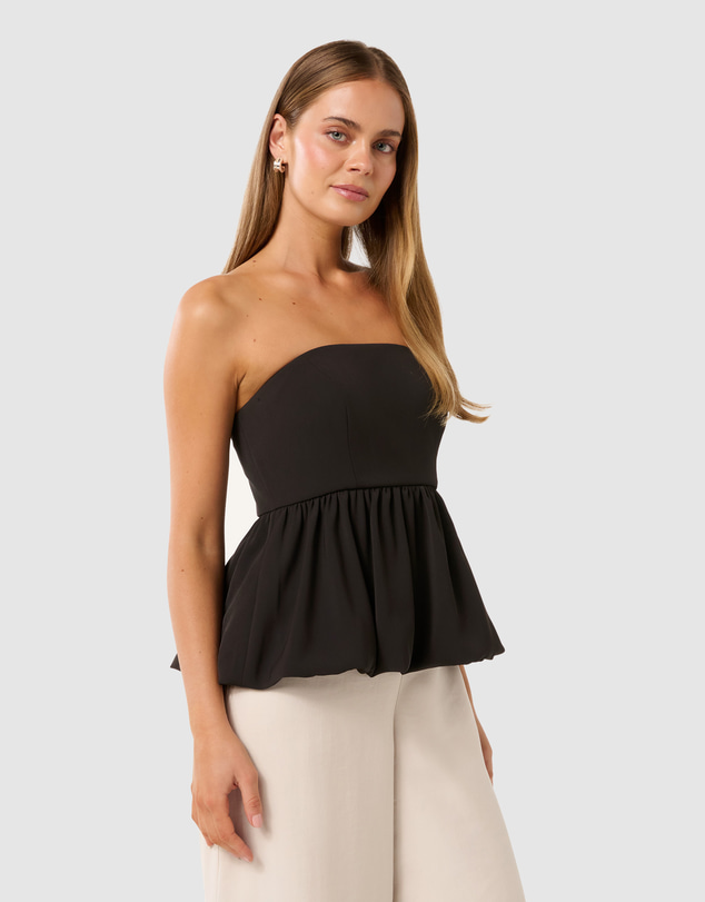 Forever New - Victoria Strapless Peplum Top