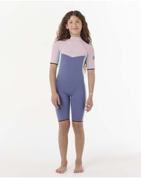 Rip Curl - Boys Dawn Patrol Short Sleeve 2mm Back Zip Spring Suit Wetsuit