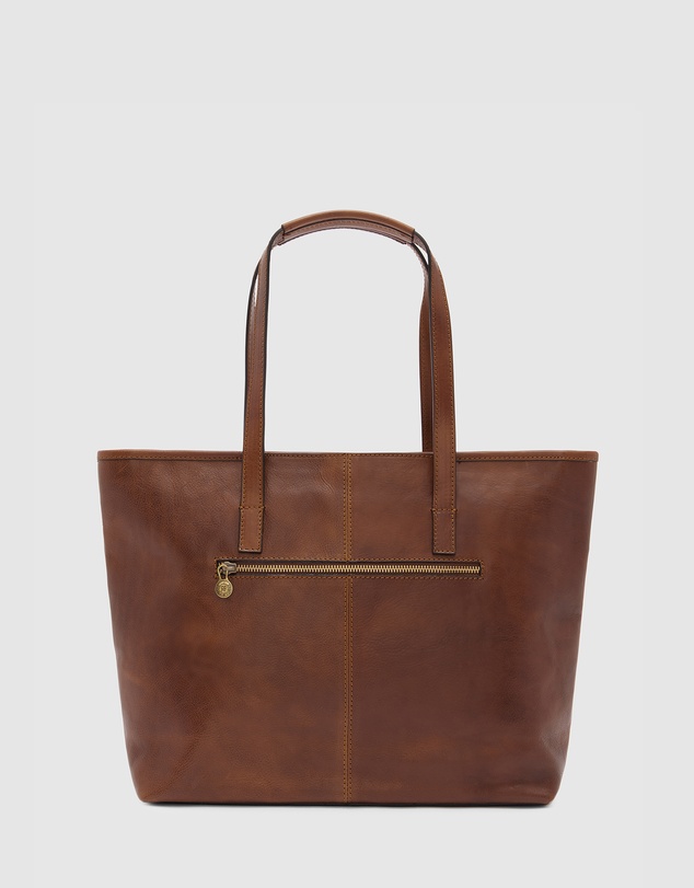 Florence - The Beatrice Matt Brown Leather Tote Work Bag