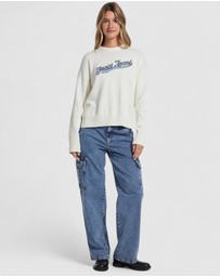 GUESS - GUESS JEANS Long Sleeves Crew Neck Sweater