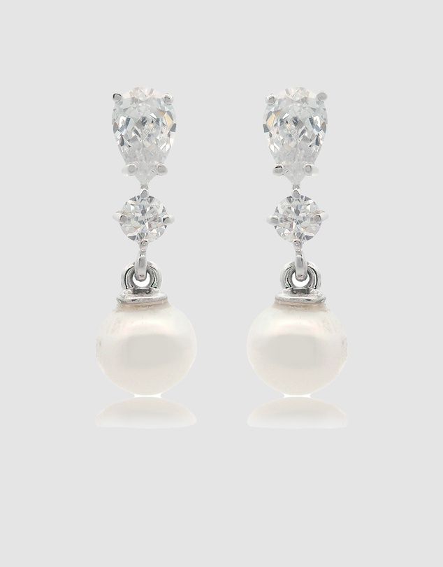Georgini - Georgini Chic Noel Freshwater Pearl Pyrmont Earrings Silver