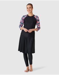 Modest Mermaid - Relaxed Fit Blush 3/4 Swim Top SPF50+