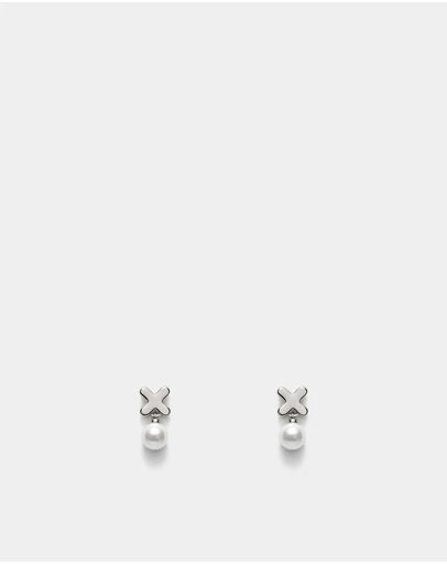 MIMCO - Essense Pearl Stud Earrings - Silver