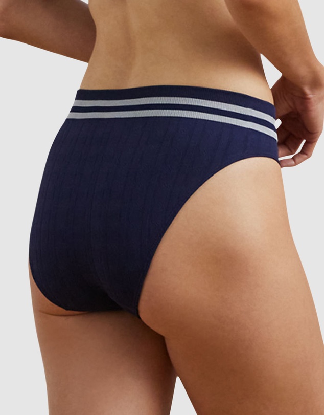 Lauren by Ralph Lauren - Cricket Cable Knit High Cut Seamless Bikini Brief