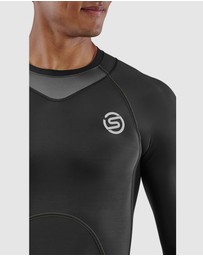 SKINS - SKINS Compression Men's Series-3 Running/Gym Long Sleeve Top Black