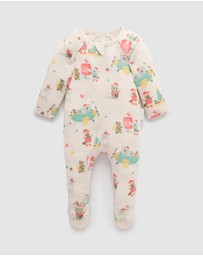 Purebaby - Christmas Zip Growsuit -Kids-Babies