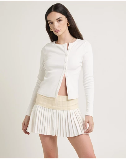 Subtitled - Maddy Button Asymmetric Top
