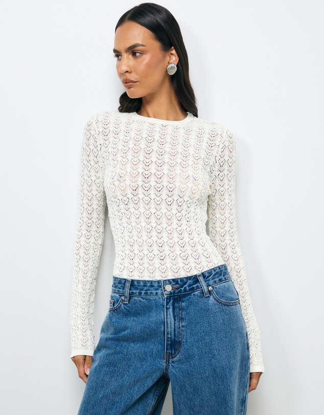 AERE - Tala Lace Knit Top