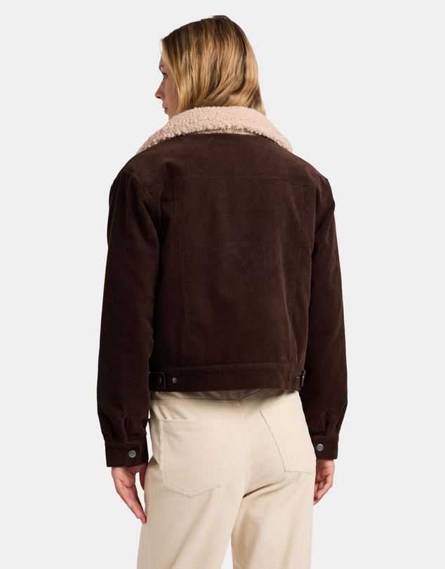 RVCA - Womens Roy Cord Sherpa Jacket