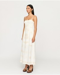 Clea - Satine Embroidered Dress