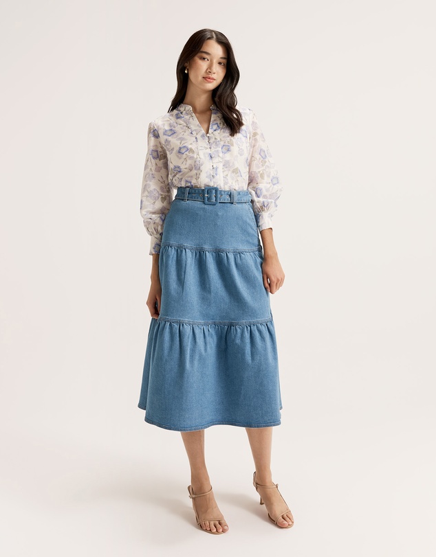 Review - Piper Denim Midi Skirt