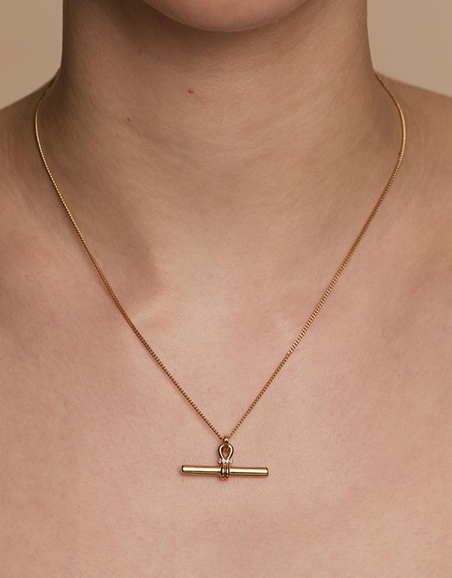 Astrid & Miyu - Hardware T-Bar Pendant Necklace